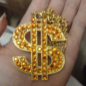 Orange Money Symbol Necklace